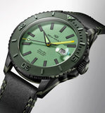 New SeaGull Luxurious Ocean Star Divers watch, pastel green dial