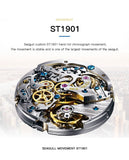 New 40mm Sea-Gull "1963" Official Original Genuine Air Force pilot Manual Wind Chronograph Mechanical watch. Calibre:ST1901. Model: 819.87.1963