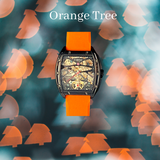 Faioki Tourbillon Style "Orange Tree" Skeleton Automatic watch 45mm long 40mm wide