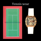 Faioki Tourbillon Style "Tennis Wear" Skeleton Automatic watch 45mm long 40mm wide