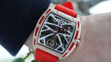 Faioki Tourbillon Style "Spitfire" Skeleton Automatic watch 45mm long 40mm wide