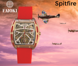 Faioki Tourbillon Style "Spitfire" Skeleton Automatic watch 45mm long 40mm wide