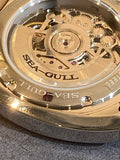 New Seagull Fashion skeleton Automatic Mechanical Watch with brown leather strap 849.27.6094K