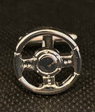 Men's Cufflinks in the shape of a Sports Steering Wheel