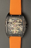 Faioki Tourbillon Style "Orange Tree" Skeleton Automatic watch 45mm long 40mm wide