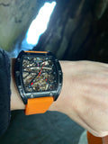 Faioki Tourbillon Style "Orange Tree" Skeleton Automatic watch 45mm long 40mm wide