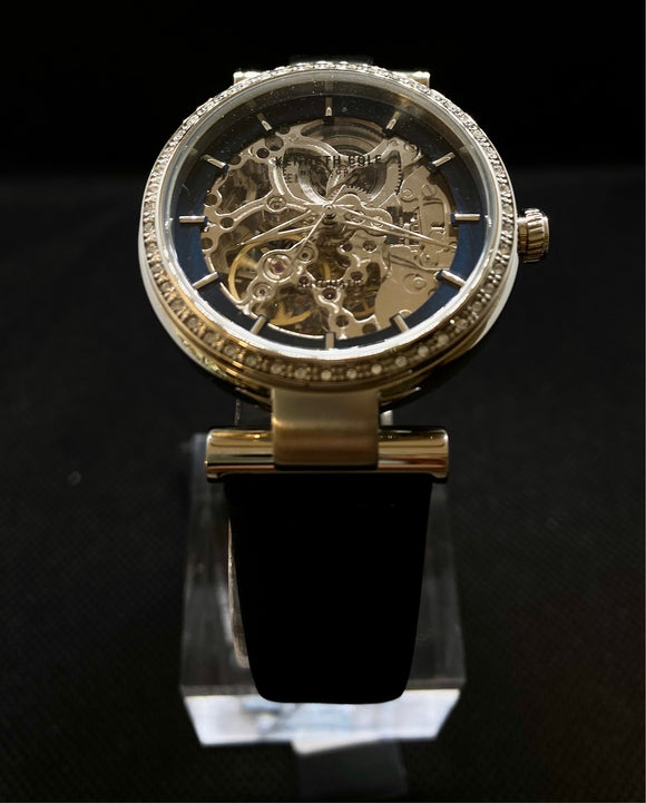 Ladies Mechanical watch with Skeleton dial in Silver color.