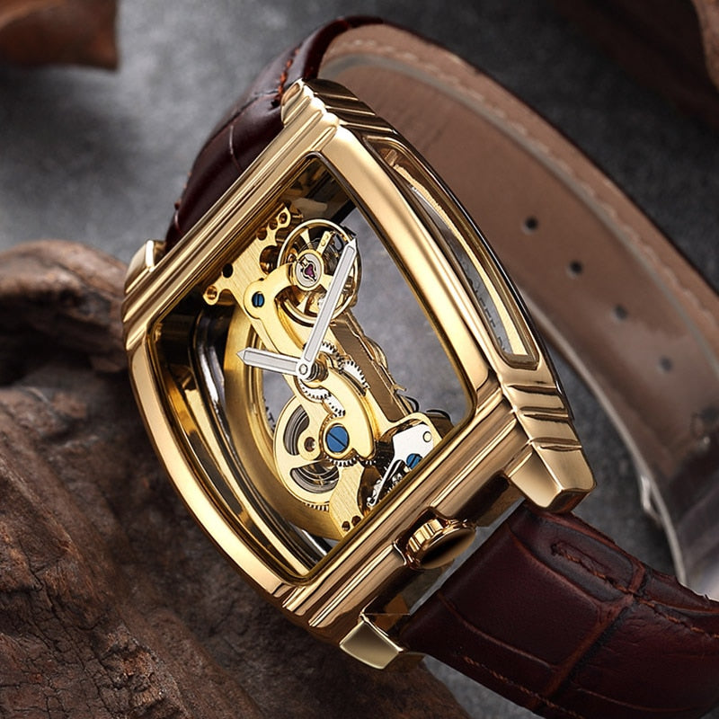 SHENHUA Automatic Skeleton Wristwatch with Tourbillon style design