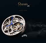 Geniune Tourbillon with Blue hands and man made Diamond Dial and Golden crown with sapphire stone. 42mm