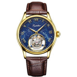 Faioki Genuine Tourbillon with exquisite blue dial and the famous Tourbillon cage. 42mm