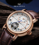 Sea-Gull Automatic with dual time. Six o'clock Flywheel complication 50m Calibre ST2510 Model :819.11.6041