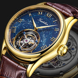 Faioki Genuine Tourbillon with exquisite blue dial and the famous Tourbillon cage. 42mm