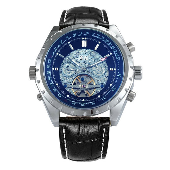 JARAGAR Tourbillon style Automatic Watch with date month Sub-dials. 48mm