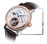 SEA-GULL manual mechanical watch with Tourbillon, day date,  Sun Moon complication. Calibre : ST8007 Model : 218907