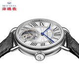 SEA-GULL manual mechanical watch with Tourbillon complication with Roman numerals Calibre : ST8000 Model : 818.11.6036 (White) and 718.11.6032L( Blue)