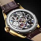 Genuine Tourbillon Watch  with circulating cage,  Swiss design and comes with various dial colours 42mm
