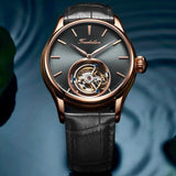 Genuine Tourbillon Watch  with circulating cage,  Swiss design and comes with various dial colours 42mm