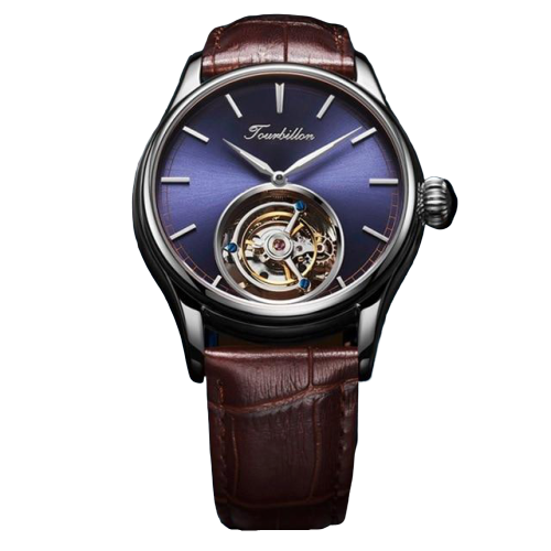 Genuine Tourbillon Watch  with circulating cage,  Swiss design and comes with various dial colours 42mm