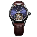 Genuine Tourbillon Watch  with circulating cage,  Swiss design and comes with various dial colours 42mm