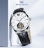 SEA-GULL manual mechanical watch with Tourbillon in white or black dial  Calibre : ST8240  Model : 818.27.8810 (Black) 818.17.8810 (White)