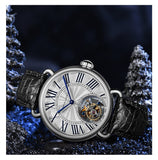 SEA-GULL manual mechanical watch with Tourbillon complication with Roman numerals Calibre : ST8000 Model : 818.11.6036 (White) and 718.11.6032L( Blue)
