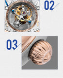 SEA-GULL manual mechanical watch with Tourbillon, day date,  Sun Moon complication. Calibre : ST8007 Model : 218907