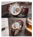 SEA-GULL manual mechanical watch with Tourbillon, day date,  Sun Moon complication. Calibre : ST8007 Model : 218907