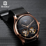 Bestdon Automatic Tourbillon style double open heart watch Model : BD7140G