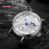 Sea-Gull automatic mechanical watch with Moon phase , Date and Power Reserve . Sapphire glass . Leather strap. Calibre :  ST2153  Model : 819.11.6092