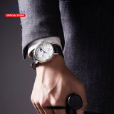 Sea-Gull automatic mechanical watch with Moon phase , Date and Power Reserve . Sapphire glass . Leather strap. Calibre :  ST2153  Model : 819.11.6092