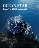 SEA-GULL official Ocean Star 200m with  date complication. 43.5mm Calibre : ST2130 Model : 816523 blue and black