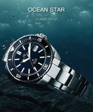 SEA-GULL official Ocean Star 200m with  date complication. 43.5mm Calibre : ST2130 Model : 816523 blue and black