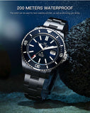 SEA-GULL official Ocean Star 200m with  date complication. 43.5mm Calibre : ST2130 Model : 816523 blue and black