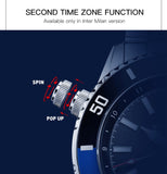 SEA-GULL official Ocean Star 200m with  date complication. 43.5mm Calibre : ST2130 Model : 816523 blue and black