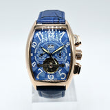 CASENO traditional Tourbillon style watch in Tonneau shape 40mm