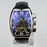 CASENO traditional Tourbillon style watch in Tonneau shape 40mm