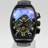 CASENO traditional Tourbillon style watch in Tonneau shape 40mm