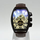 CASENO traditional Tourbillon style watch in Tonneau shape 40mm