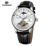 FORSINING Unique and yet classic Tourbillon style Automatic watch with Sunmoon