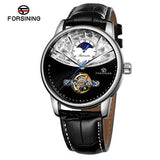 FORSINING Unique and yet classic Tourbillon style Automatic watch with Sunmoon