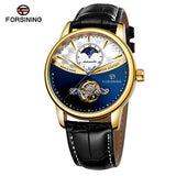 FORSINING Unique and yet classic Tourbillon style Automatic watch with Sunmoon