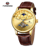 FORSINING Unique and yet classic Tourbillon style Automatic watch with Sunmoon