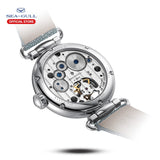 SEA-GULL manual mechanical watch with Tourbillon in floral design Calibre : ST8000 Model : 713.18.8100L (white dial) 713.38.8100L (blue dial)