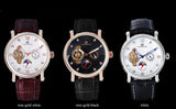 FORSINING Classic Tourbillon  style watch with Sunmoon and leather strap.  42mm