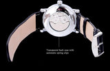 FORSINING Classic Tourbillon  style watch with Sunmoon and leather strap.  42mm