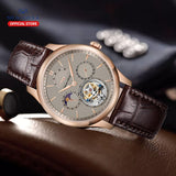 Sea-Gull manual-wind mechanical watch with Tourbillon Sun Moon and date complication. Calibre: ST8007 Model:518.937