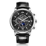 Nesun Luxury Automatic Chrono style Watch with day date month complication. Sapphire crystal