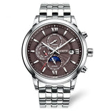 Nesun Luxury Automatic Chrono style Watch with day date month complication. Sapphire crystal
