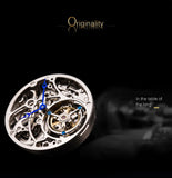 Genuine Tourbillon Watch  with circulating cage,  Swiss design and comes with various dial colours 42mm