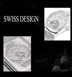 Genuine Tourbillon Watch  with circulating cage,  Swiss design and comes with various dial colours 42mm